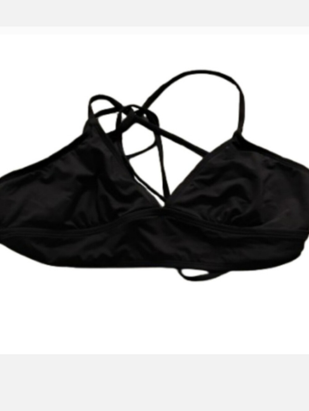 Athleta Womens Strappy Black Bikini Top Sz XXS